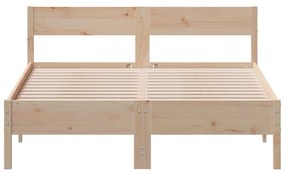 Giroletto con testiera 150x200 cm in legno massello di pino