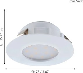Eglo 95817- Faretto da incasso a LED PINEDA LED/4,9W/230V