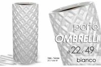 Portaombrelli in ceramica bianco design cm 22 x 49 h