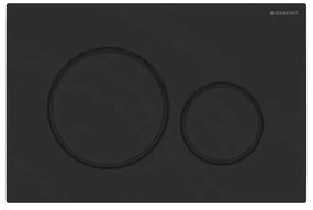 Placca di comando Geberit Sigma20 nero opaco e inserti nero lucidi