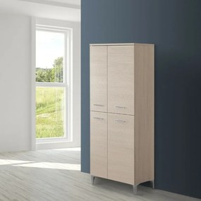 Armadio multiuso larice 153,5 cm con ante e ripiani regolabili Desya