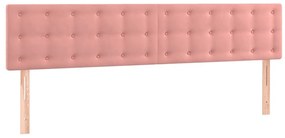Testiera 2 pz rosa 90x5x78/88 cm in velluto