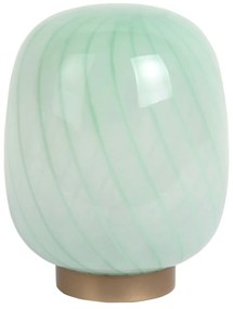 Lampada da tavolo verde chiaro con paralume in vetro (altezza totale 20 cm) Summer Globe – Leitmotiv