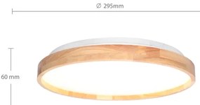 Brilagi - Plafoniera a LED ALSON LED/24W/230V rovere