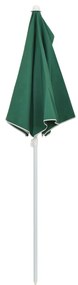 Ombrellone Semicircolare da Giardino con Palo 180x90 cm Verde
