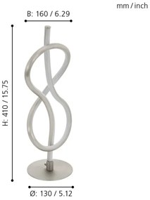 Eglo 97941 - Lampada LED da tavolo NOVAFELTRIA LED/10W/230V