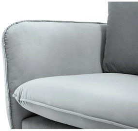 Divano in velluto grigio chiaro, 160 cm Florence - Cosmopolitan Design
