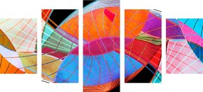 Quadri 5 pezzi – Astrazione multicolore