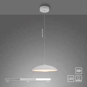 Schöner Wohnen 14606-16 - Lampada a sospensione dimmerabile LENTE LED/17W/230V Ø 40 cm bianca