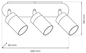 Brilagi - Faretto POKER 3xGU10/25W/230V beige