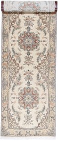 Tabriz Tappeto persiano 90 x 380 Verde (Iran) Annodato A Mano