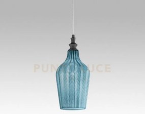 Cleofe s/12 - lampadario sospeso 1 luce attacco e27 in vetro colore...