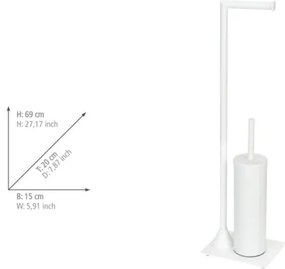 WENKO 26072100 - Scopino WC HELLA 15x69 cm bianco