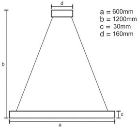 Lampadario a sospensione con filo LED dimmerabile LED/40W/230V 3000-6500K + telecomando