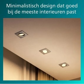 Philips - Set da 3 faretti da incasso PERIDOT 1x GU10/7W/230V, argento