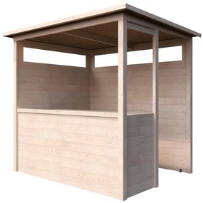 Casetta da giardino DECOR ET JARDIN Mod.Safran in legno naturale con porta prodotto senza porta, superficie interna 3.12 m² e spessore parete 19 mm