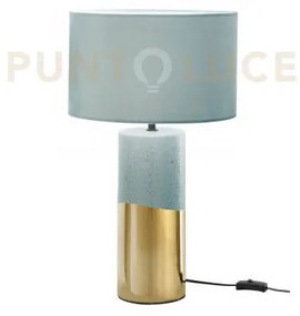 Lume tataka verde pavone e oro con paralume in velluto 1 luce attac...