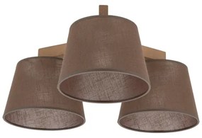 Brilagi - Lampada da soffitto a plafone LATTE SABIA 3xE27/15W/230V pino/marrone