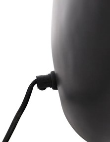 Lampada da tavolo di design nera con interno dorato 36 cm - Cova