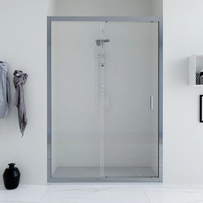 Porta doccia scorrevole 140 cm trasparente Faggio