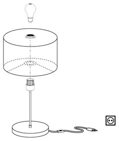 Eglo 31628 - Lampada da tavolo  MASERLO 1xE27/60W/230V