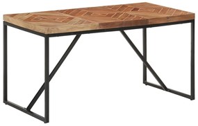Tavolo da pranzo 140x70x76 cm in legno massello acacia e mango