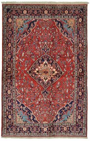 Malayer Tappeto 140x220 Rosso (Iran) Annodato A Mano