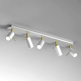 Faretto PRESTON 5xGU10/40W/230V bianco/oro