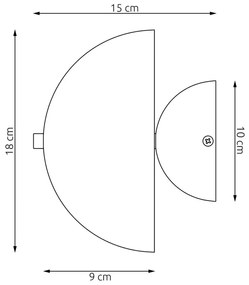 Applique da Parete in Acciaio MUSH K2 da interno 2xG9