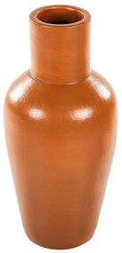 Terracotta Vaso decorativo 37 Arancione KARFI Beliani