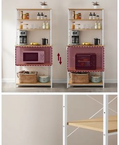 Scaffale da cucina MARGE marrone/bianco