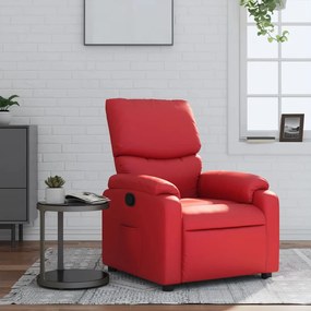Poltrona Reclinabile Rossa İn Similpelle /