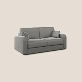 Lebron Divano letto matrimoniale in velluto morbido T01 grigio 196 cm (mat. 140x197)