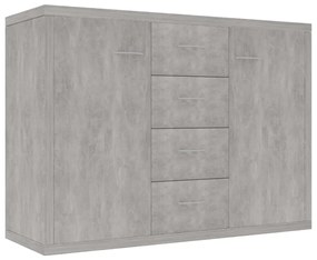 Credenza grigio cemento 88x30x65 cm in truciolato