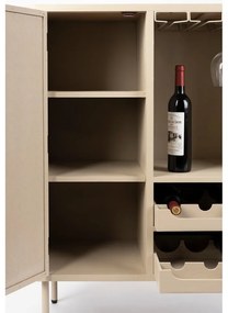 Portabottiglie in rattan crema per 8 bottiglie, 90x100 cm Amaya - White Label