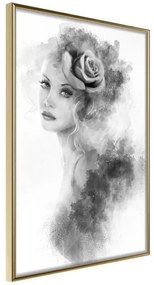 Poster  Mysterious Lady  Cornice Quadri Cornice d'oro, Larghezza x Altezza Home decor 20x30