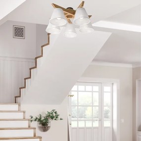 Plafoniera ANTONIO 5xE14/40W/230V rovere