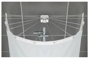 Supporto per ombrellone da doccia rotondo per tenda da doccia - Wenko