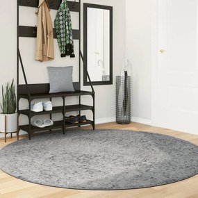 Tappeto Shaggy Pamplona A Pelo Lungo Moderno Grigio Ø 200 Cm /