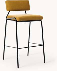 Sedia da bar imbottita in velluto a coste Mats