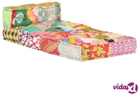 vidaXL Pouf Modulare in Tessuto Patchwork