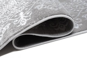 Tappeto moderno di colore grigio con motivo orientale di colore bianco Larghezza: 120 cm | Lunghezza: 170 cm