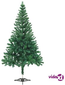 vidaXL Albero di Natale Preilluminato con Supporto 120 cm 230 Rami