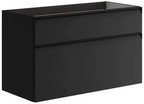 Mobile da bagno sotto lavabo Fusion antracite opaco L 99.5 x H 60 x P 45.5 cm 2 cassetti, lavabo non incluso
