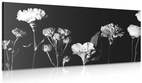 Stampa su tela – Fiori eleganti in bianco e nero