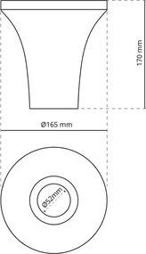 Plafoniera LED GU10 e GU5.3 in Gesso Pitturabile Rotonda Ø167x170mm