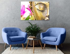 Stampa su tela – Volto dorato di Buddha