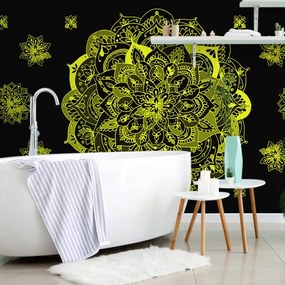 Carta da parati – Mandala giallo