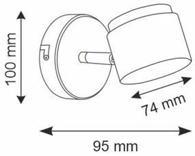 Faretto LED da parete KUBIK LED/4,2W/230V bianco