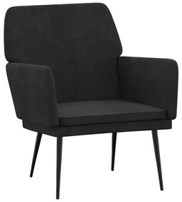 Poltrona nera 62x79x79 cm velluto